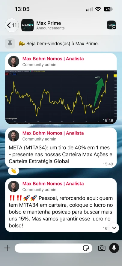 Print da área de assinante do Max Prime