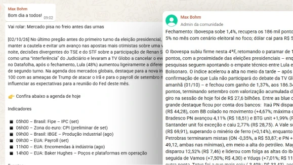Abertura e fechamento de mercado